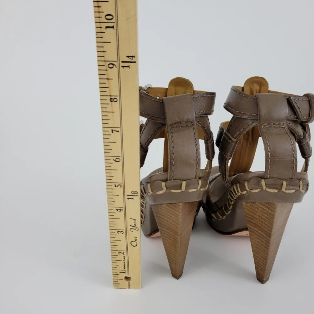 Michael Kors Brown Chunky Heeled Sandals